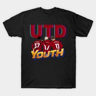 UTD Youth Kobbie Mainoo Alejandro Garnacho Rasmus Hojlund Minimalist T-Shirt